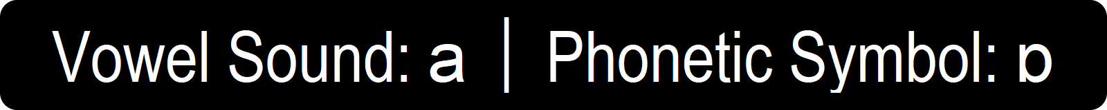 Vowel Sound and Phonetic Symbol